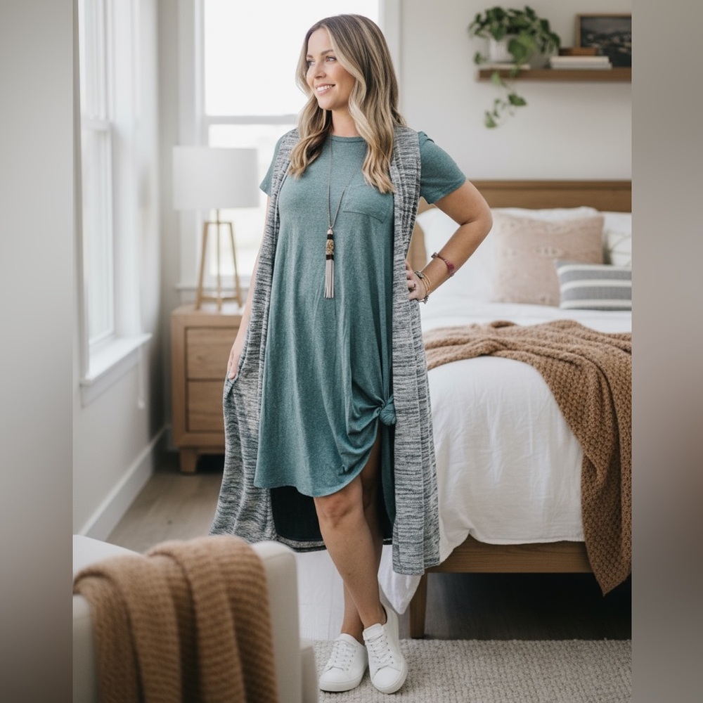 NEW•L•Gray Go-To Longline Joy Sweater Vest